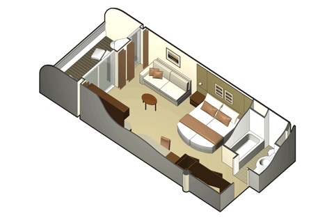 Celebrity Eclipse I Sky Suite, Grundriss