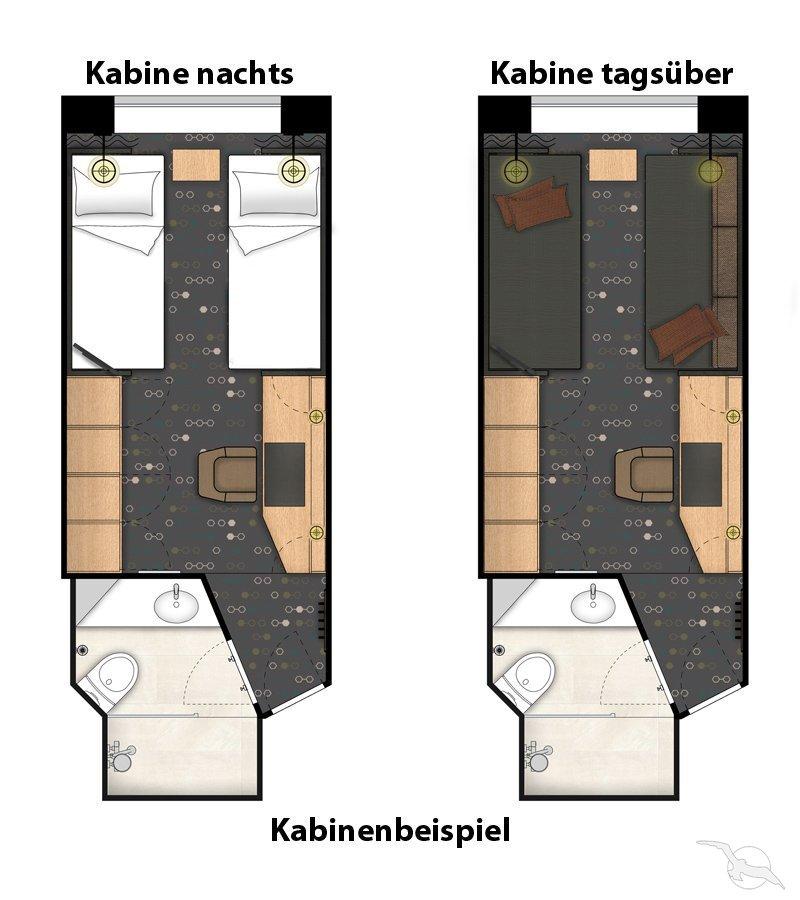 2-Bett außen Oriondeck