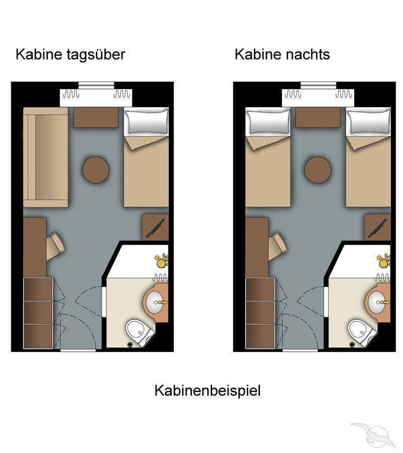 2-Bett außen Steuermanns-Deck