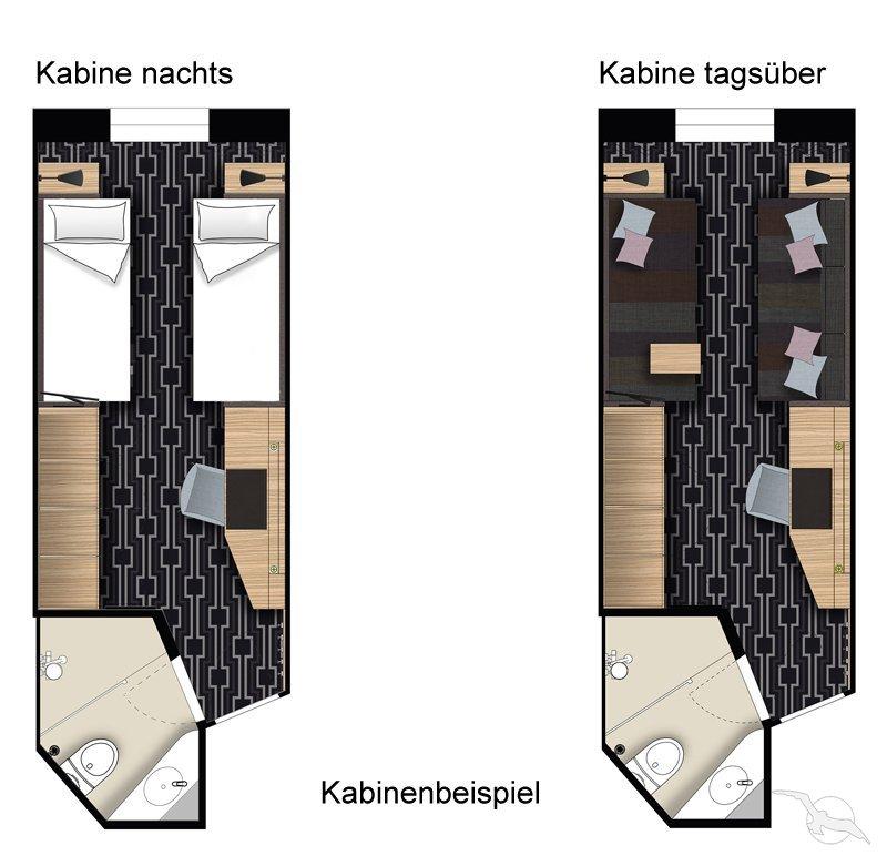 2-Bett außen Glückskabine