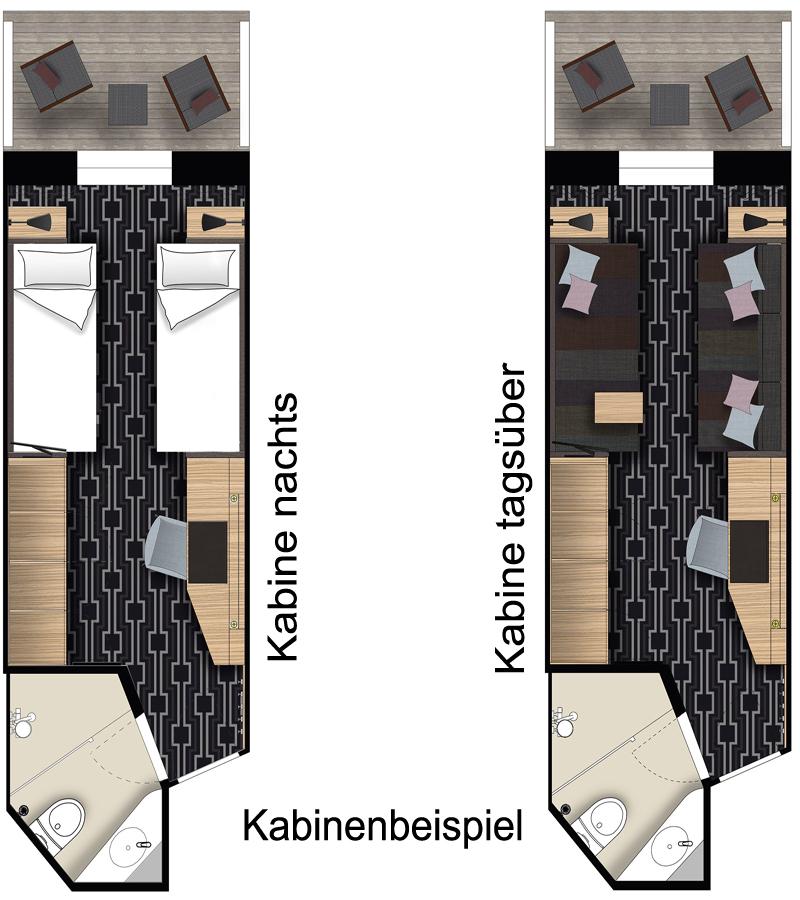 2-Bett-Superior mit Balkon Lidodeck *SILBER*