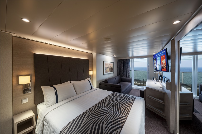 MSC World Europa I Deluxe Balkonkabine mit teilweiser Sichteinschränkung