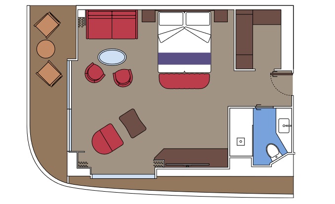 MSC World Europa I Grand Suite Aurea, Grundriss