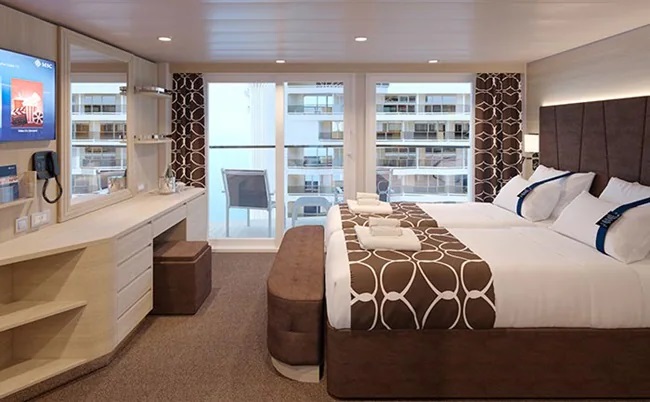 MSC World America I Deluxe Suite Aurea mit Promenadenblick und Meerblick