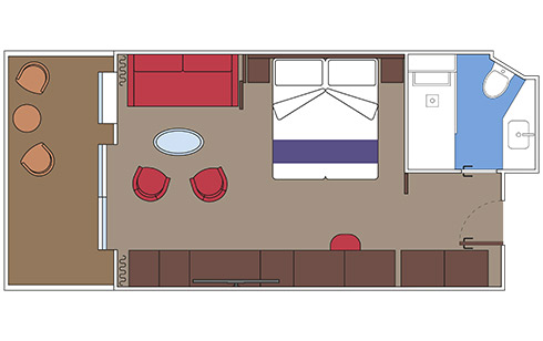 MSC World America I MSC Yacht Club Deluxe Suite, Grundriss