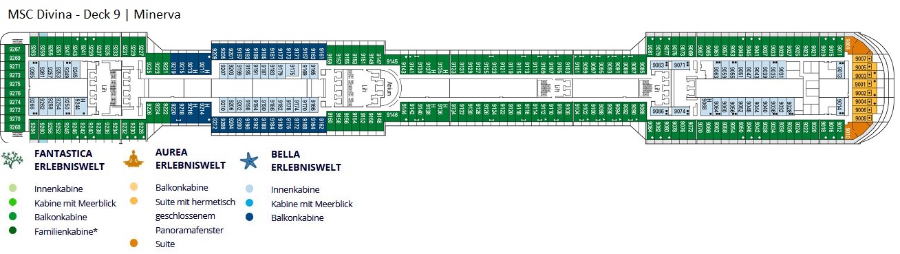 Aktueller Deckplan Der Msc Divina