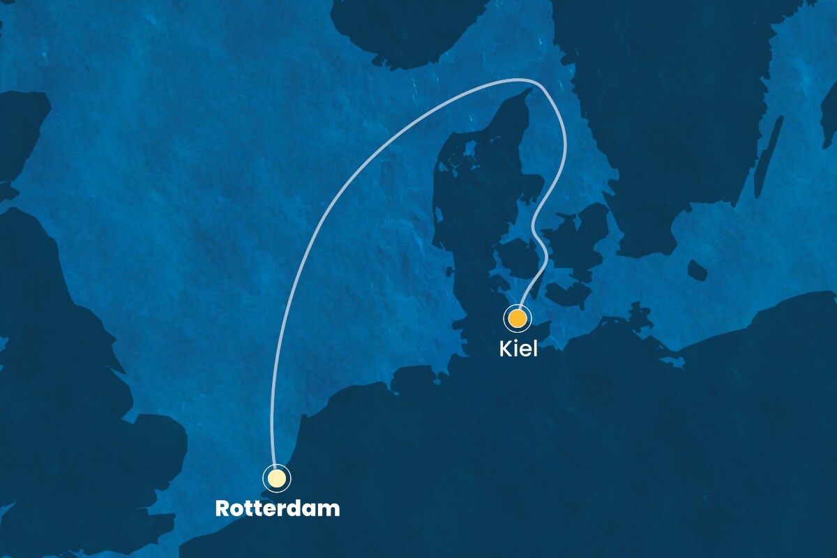 Reiseroute der Costa Diadema am 13.05.2025, ab Rotterdam, 3 Nächte