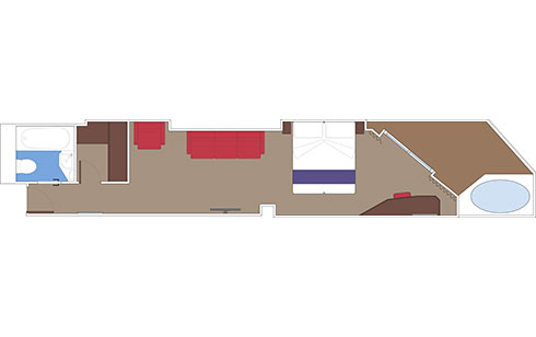 MSC Seascape I Premium Suite Aurea mit Whirlpool, Grundriss